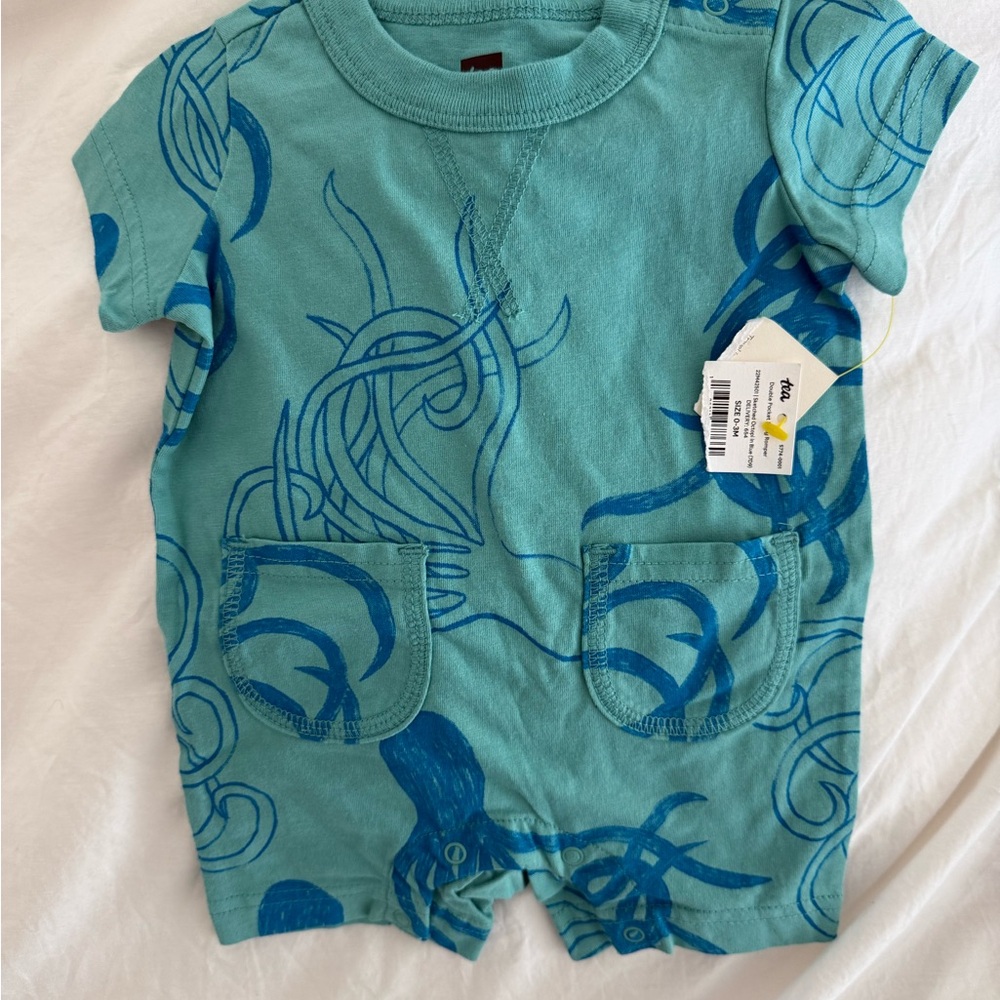 Tea Collection Aqua Baby Romper